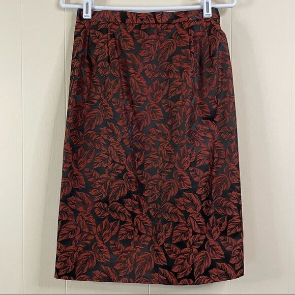 Vintage Karen Laurence Brocade Leaf Suit - Picture 8 of 9